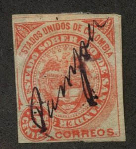 Colombia-Santander, Scott #2, Used