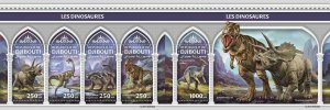 Z08 IMPERF DJB190606ab Djibouti 2019 Dinosaurs MNH ** Postfrisch