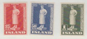 Iceland Scott #237-238-239 Stamp - Mint NH Set