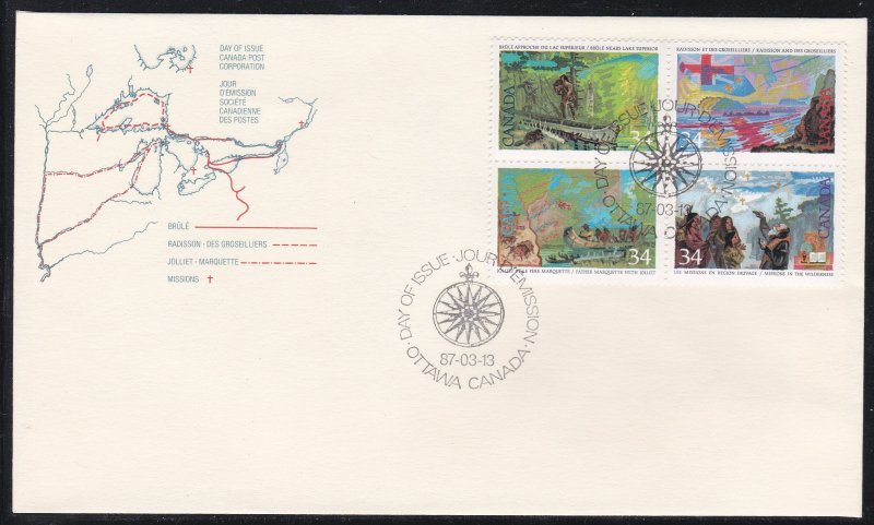 Canada # 1129a, Explorers, First Day Cover