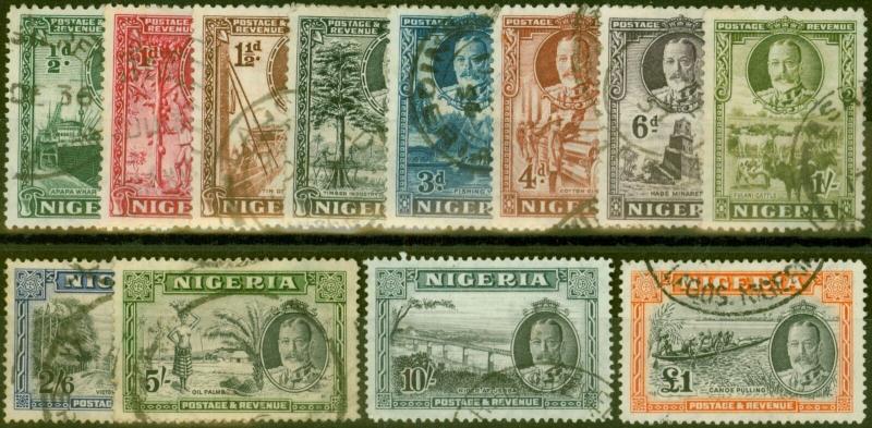 Nigeria 1936 set of 12 SG34-45 Fine Used