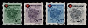 Germany [French Zone] Wurttemberg 1949 Red Cross Fund, Set [Unused]