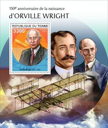 2020/10- CHAD- ORWILLE WRIGHT        1V complet set    MNH ** T 