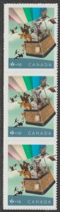 Canada B35 Community Foundation Animals Hot Air Balloon P+10 strip 3 MNH 2024