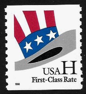 Sc 3264   (33¢) H Rate Uncle Sam's Hat Coil Single, MNH