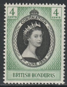 Br Honduras Scott 143 - SG178, 1953 Coronation 4c MH*