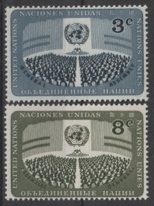 United Nations Scott# 45-46 1956 MNH