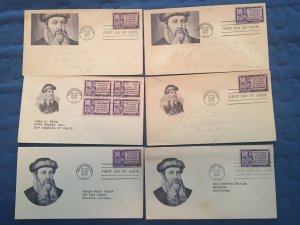 6 BIBLE FDC Johannes Gutenberg