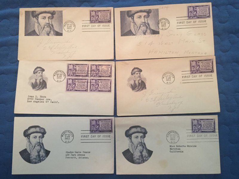 6 BIBLE FDC Johannes Gutenberg