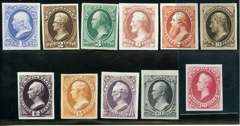 US SCOTT #156P3-166P3 Plate Proofs On India VF-XF (DFP 6/23/20)