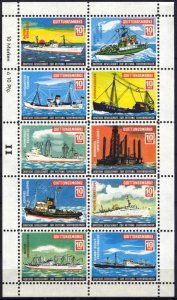 Germany Poster Stamp Quittungsmarke 10f Sheet Sea Rescue Service MNH