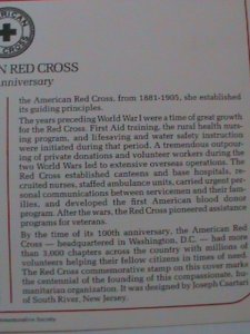 ​UNITED STATES 1981-CENTENARY OF AMERICAN RED CROSS-FDC WITH HISTORY PAGE-MNH VF