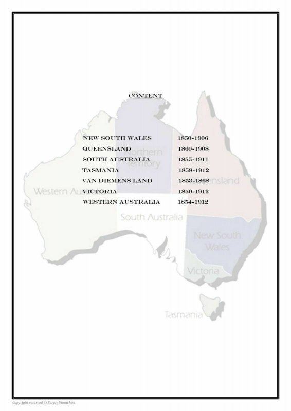 Australia Australian States 1850-1912 PDF(DIGITAL) STAMP ALBUM PAGES