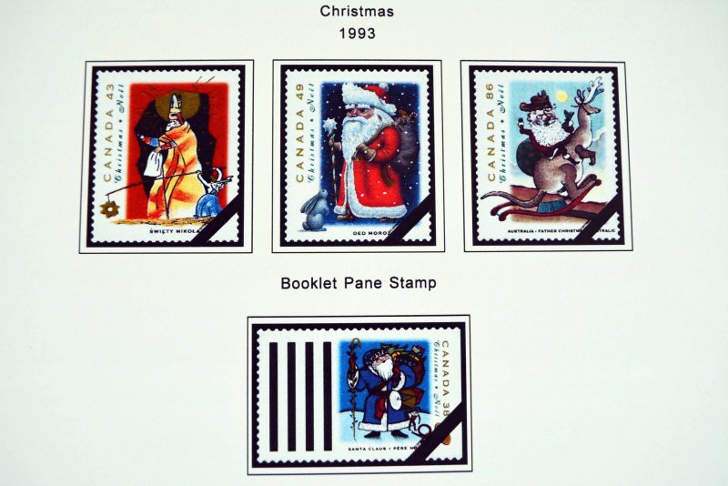 COLOR PRINTED CANADA 1989-1999 STAMP ALBUM PAGES (101 illustrated pages)