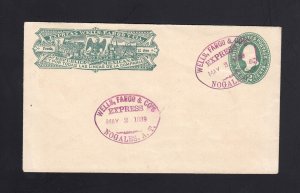 U311 WELLS FARGO EXPRESS Canceled May 2, 1889 NOGALES Arizona Territory