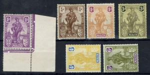 MALTA 1922 ALLEGORICAL FIGURE RANGE TO 6D