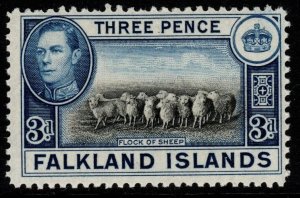 FALKLAND ISLANDS SG153a 1941 3d BLACK & DEEP BLUE MNH