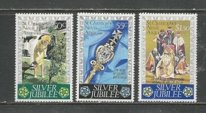 Saint Kitts-Nevis Scott catalog # 332-334 Mint NH