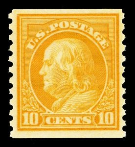 Scott 497 1922 10c Franklin Coil Issue Mint VF OG NH Cat $35