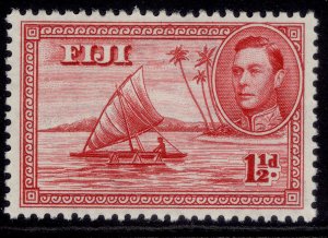 FIJI GVI SG252c, 1½d deep carmine, NH MINT.