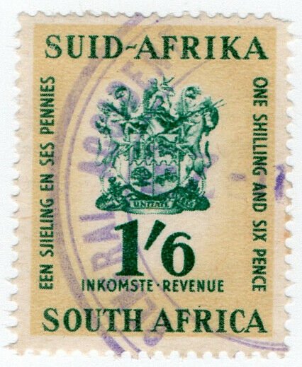 (I.B) South Africa Revenue : Duty Stamp 1/6d