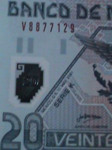 ​MEXICO-2001-P106-75TH ANNIV: BANK OF MEXICO-$20 UNC.POLYMAR NOTE-HARD TO FIND