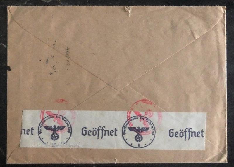 1941 Berlin Germany Censored Cover To Karlstad Sweden