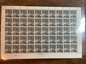 Iceland, Scott 311, MNH Complete pane of 50