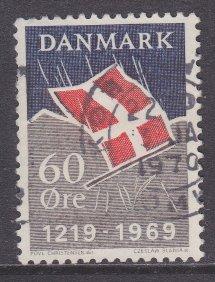 Denmark sc#460 1969 60o Danish Flag used