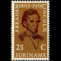 SURINAM 1965 - Scott# 316 Lincoln Set of 1 NH