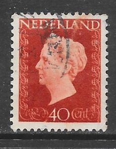 Netherlands 297: 40c Queen Wilhelmina, used, F-VF