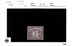 Great Britain, Postage Stamp, #J29 Mint Hinged, 1937 Postage Due (AB)