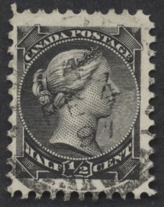 Canada #34 1/2c Small Queen VF Centered SON Dated Cancel