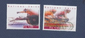 UNITED NATIONS GENEVA - Scott  442-443  -  MNH  - Sports, Bicycle  - 2005