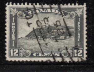 Canada Sc 174 1930 12 c gray black Quebec Citadel stamp used