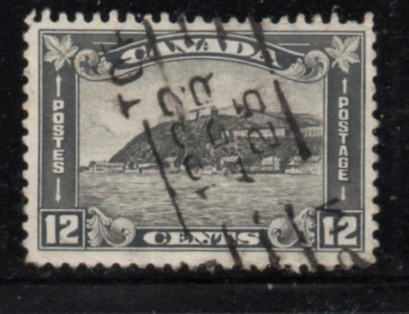 Canada Sc 174 1930 12 c gray black Quebec Citadel stamp used