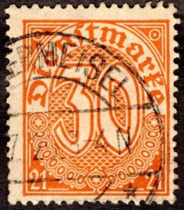 1920, Germany 30pf, Used, crease, Sc OL13