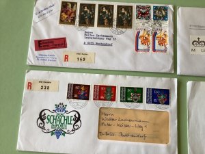 Liechtenstein postal stamps covers 5 larger items Ref A1408