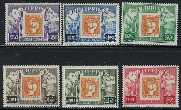 Philippines 605-07/C74-76 MH 1954 set (fe2089)