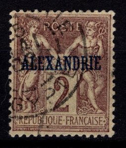 French PO in Alexandria 1899 optd. ‘ALEXANDRIE’, 2c [Used]