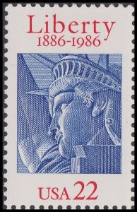 US 2224 Statue of Liberty 22c single MNH 1986