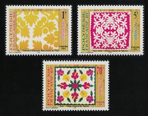 Fr. Polynesia Tifaifai quilt style 3v 1997 MNH SG#773-775 CV£5.95