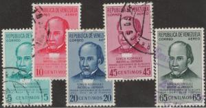 VENEZUELA Used Scott # C576-C580 Rodriguez (5 Stamps)