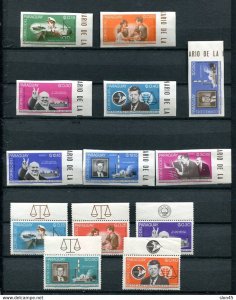 Paraguay 2 Souvenir Sheets Perf+Imperf +stamps MNH J.Kennedy Space 13848