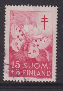 Finland    #B127  used  1954  TB prevention 15m  butterfly