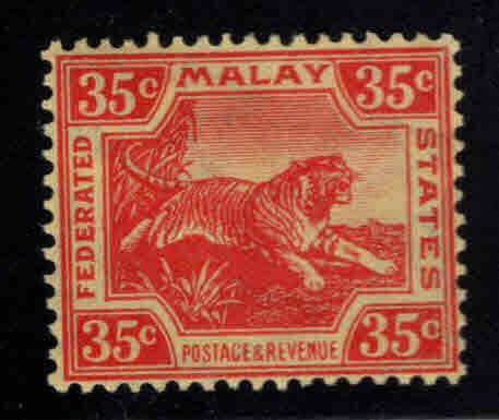 Federated Malay States Scott 48 wmk 3,   MH* 1906 stamp