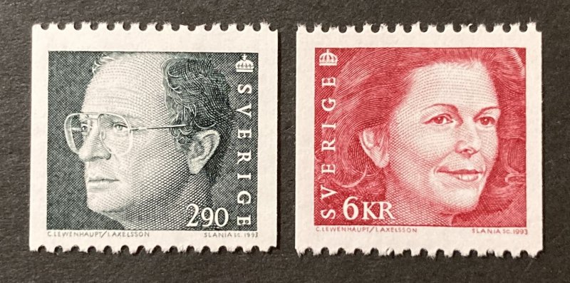 Sweden 1993 #1785,92, King Carl & Queen Silva, MNH.