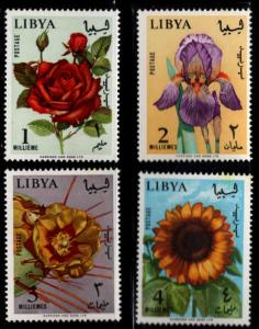 Libya Scott 284-287 MNH**  1965 Flower set