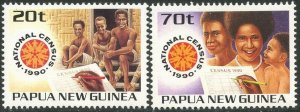 PAPUA NEW GUINEA Sc#733-734 1990 National Census Complete Set OG Mint NH
