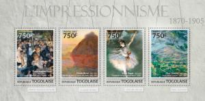 TOGO 2013 SHEET IMPRESSIONISM ART PAINTINGS tg13114a